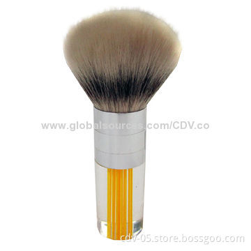 Shaving brushes, made of acrylic handle and aluminum ferrule with badger hair